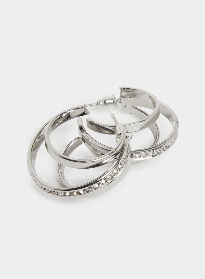 ستايلي أقراط حلقات ثلاثية - Image 3